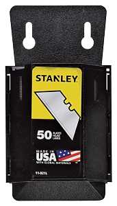 STANLEY 11-921L Utility Blade, 2-7/16 in L, Carbon Steel, 2-Point, 50/PK