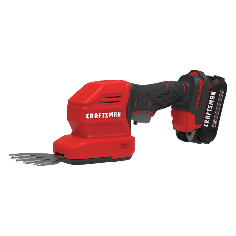 Craftsman V20 CMCSS800C1 8 in. 20 V Battery Hedge Trimmer with Shrub Shear Kit (Battery & Charger)