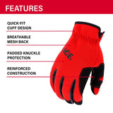 Ace L I-Mesh High Performance Utility Red Gloves