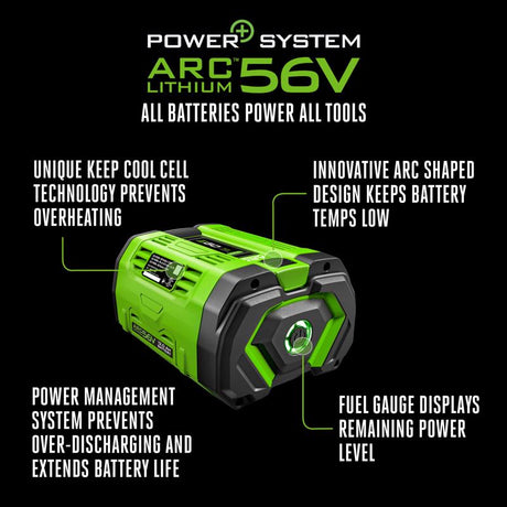 EGO 56V Power+ BA6720T 12 Ah Lithium-Ion Battery 1 pc