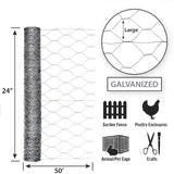 Garden Craft 24 in. H X 50 ft. L Galvanized Steel Fencing 2 in.