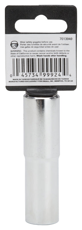 Vulcan MT65273523L Drive Socket, 9/16 in Socket, 1/2 in Drive, 12-Point, Chrome Vanadium Steel, Chrome