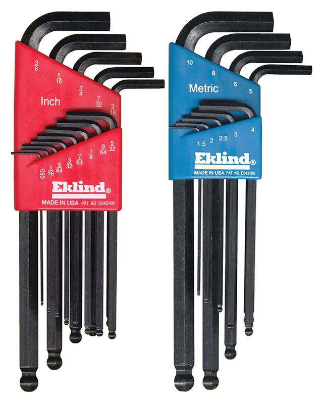 Eklind 13222 Hex Key Combo Set, 22-Piece, Steel, Black