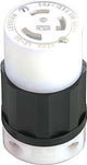 Leviton 165-02613-000 Electrical Connector, 2 -Pole, 30 A, 125 V, NEMA: NEMA L5-30R, Black/White