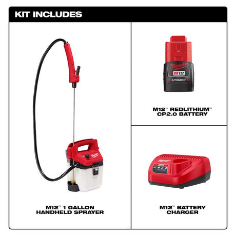 Milwaukee M12 1 gal Wand Hand Held Sprayer