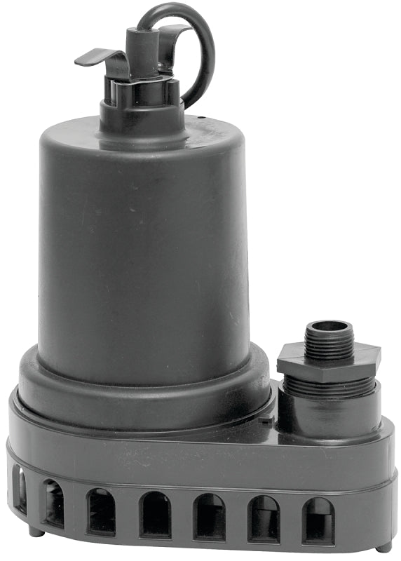 Superior Pump 91570 Submersible Utility Pump, 4.9 A, 120 V, 0.5 hp, 1-1/2 in Outlet, 55 gpm, Thermoplastic Impeller