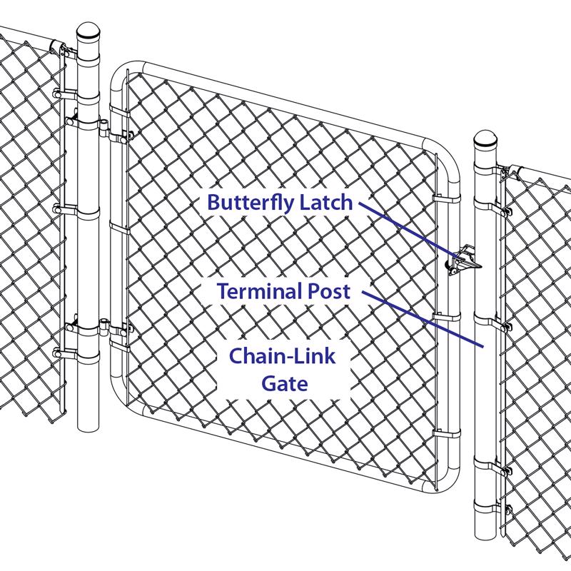 Yardlink 2.95 in. H X 5.11 in. W Galvanized Aluminum Butterfly Latch