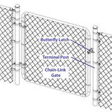 Yardlink 2.95 in. H X 5.11 in. W Galvanized Aluminum Butterfly Latch