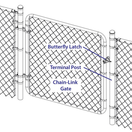 Yardlink 2.95 in. H X 5.11 in. W Galvanized Aluminum Butterfly Latch