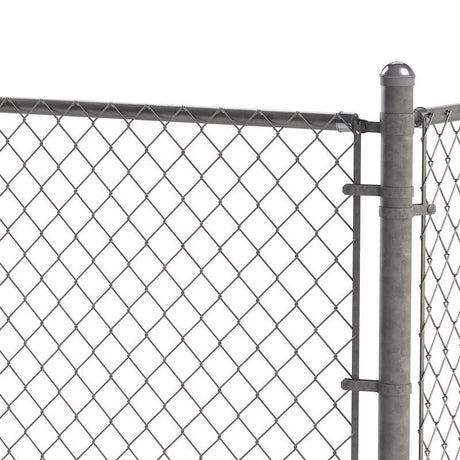 Yardlink Silver Aluminum Chain Link Rail End Cap 1 pk