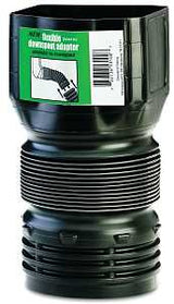 Amerimax ADP53102 Downspout Adapter, PVC, Black