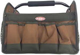 Bucket Boss 70012 Tote Bag, 12 in W, 10 in D, 11 in H, 8-Pocket, Rip-Stop Fabric, Brown