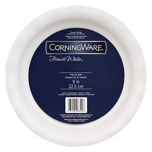 Corningware 1117314 Pie Plate, Ceramic, French White, Dishwasher Safe: Yes