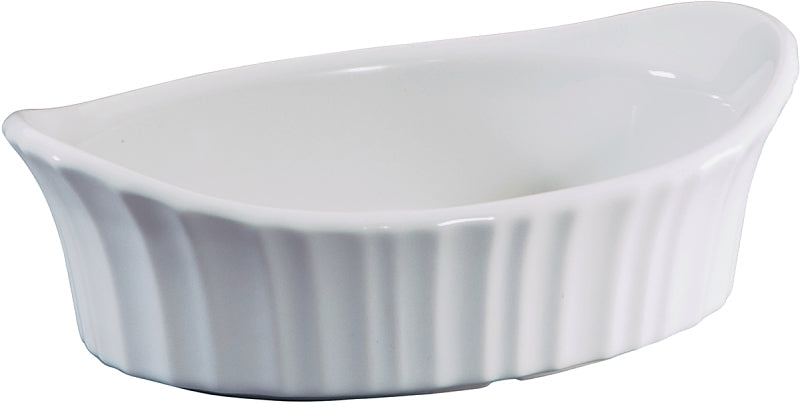 Corningware 1106004 Appetizer Dish, 18 oz Capacity, Stoneware, French White, Dishwasher Safe: Yes