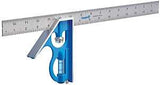 Empire True Blue Series E280 Combination Square, 16 in L Blade, SAE Graduation, Stainless Steel Blade