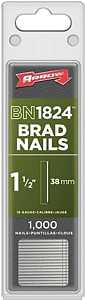 Arrow BN1824CS Brad Nail, 1-1/2 in L, Galvanized Steel, Round Head, Round Shank, Chisel Point