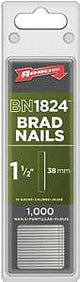 Arrow BN1824CS Brad Nail, 1-1/2 in L, Galvanized Steel, Round Head, Round Shank, Chisel Point