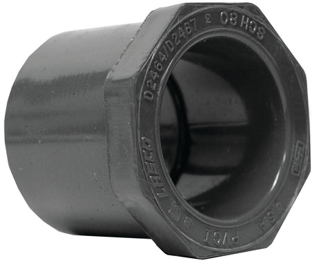 Lasco 837249BC Reducing Bushing, 2 x 1 in, Spigot x Slip, PVC, SCH 80 Schedule