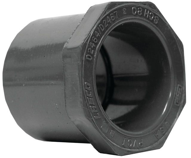 Lasco 837249BC Reducing Bushing, 2 x 1 in, Spigot x Slip, PVC, SCH 80 Schedule