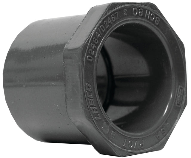 Lasco 837251BC Reducing Bushing, 2 x 1-1/2 in, Spigot x Slip, PVC, SCH 80 Schedule
