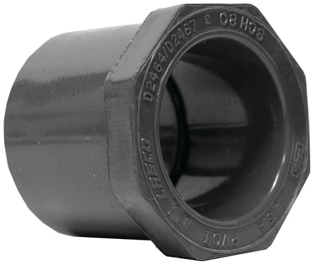 Lasco 837209BC Reducing Bushing, 1-1/2 x 1/2 in, Spigot x Slip, PVC, SCH 80 Schedule