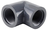 Thrifco Plumbing 8214210 Pipe Elbow, 1 in, Threaded, 90 deg Angle, PVC, SCH 80 Schedule