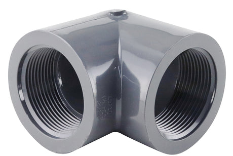 Lasco 808015BC Pipe Elbow, 1-1/2 in, Female, 90 deg Angle, PVC, SCH 80 Schedule