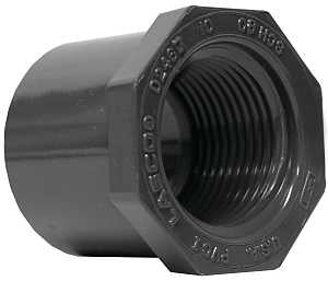 Lasco 838130BC Reducing Bushing, 1 x 1/2 in, Spigot x FIP, PVC, SCH 80 Schedule