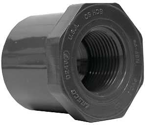 Lasco 838167BC Reducing Bushing, 1-1/4 x 3/4 in, Spigot x Female, PVC, SCH 80 Schedule