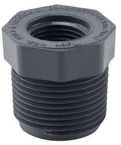 Lasco 839130BC Reducing Bushing, 1 x 1/2 in, MIP x Female, PVC, SCH 80 Schedule