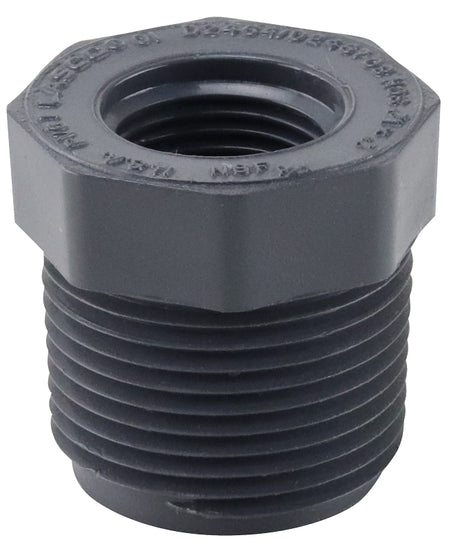 Lasco 839130BC Reducing Bushing, 1 x 1/2 in, MIP x Female, PVC, SCH 80 Schedule
