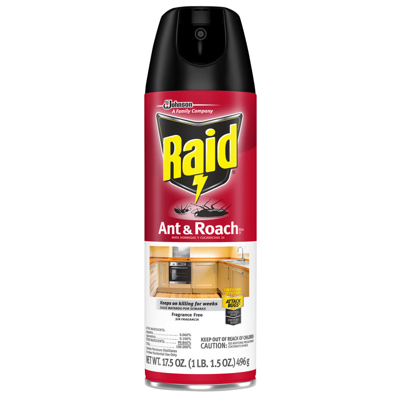 Raid Ant and Roach Killer Aerosol 17.5 oz