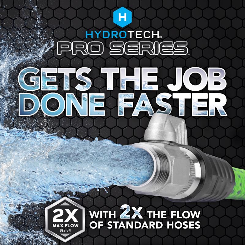 Hydrotech ProSeries 50 ft. L Heavy Duty Professional Grade Expandable Flexible Garden Hose, Pack of 3