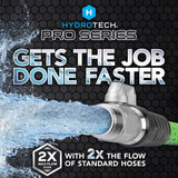 Hydrotech ProSeries 50 ft. L Heavy Duty Professional Grade Expandable Flexible Garden Hose, Pack of 3