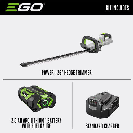 EGO Power+ HT2601 26 in. 56 V Battery Hedge Trimmer Kit (Battery & Charger)