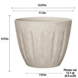 L&G 10 in. H X 12 in. W X 12 in. D X 12 in. D Polyresin Spritzer Planter Sand
