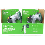 HomePlus 5 Pattern Adjustable Multi-Pattern Metal Hose Nozzle, Pack of 10