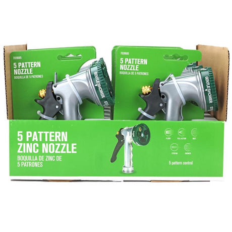 HomePlus 5 Pattern Adjustable Multi-Pattern Metal Hose Nozzle, Pack of 10