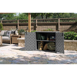 Suncast 4 ft. x 2 ft. Resin Standard Modern 2-Door Cabinet with Floor Kit