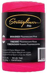 Stringliner Pro Series 35462 Construction Line, #18 Dia, 500 ft L, 165 lb Working Load, Nylon, Fluorescent Pink