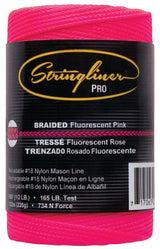Stringliner Pro Series 35462 Construction Line, #18 Dia, 500 ft L, 165 lb Working Load, Nylon, Fluorescent Pink