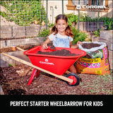 Corona Children's Poly Wheelbarrow 1.25 cu ft