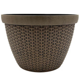 Classic Home & Garden 11.02 in. H X 15.75 in. D Plastic Jake Planter - Teak Planter Brown