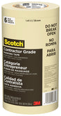 Scotch 2020-36A-CP Masking Tape, 60 yd L, 1.41 in W, Crepe Paper Backing, Beige