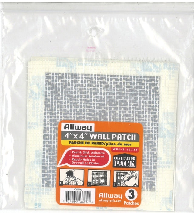 ALLWAY WP4-3 Drywall Patch, 4 x 4 in Dimensions, Pack of 10