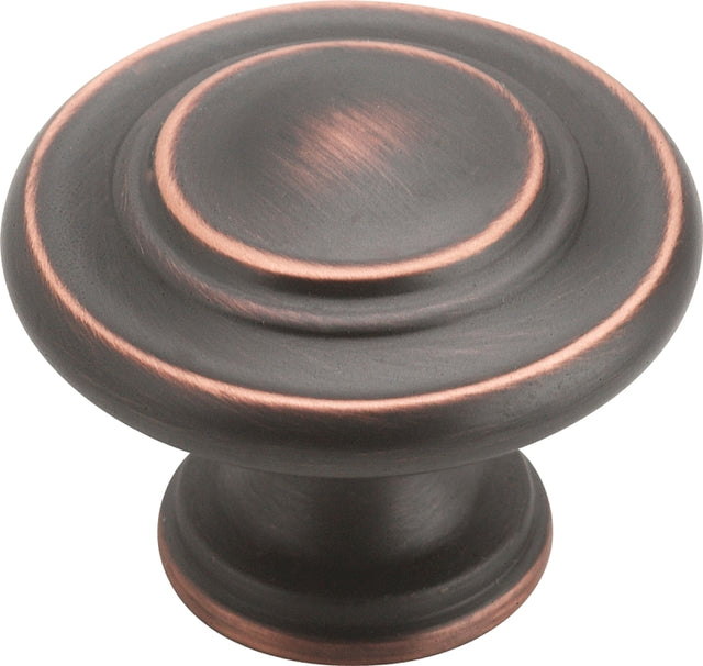 Amerock TEN1586ORB Cabinet Knob, 1 in Projection, 1-5/16 in, Zinc