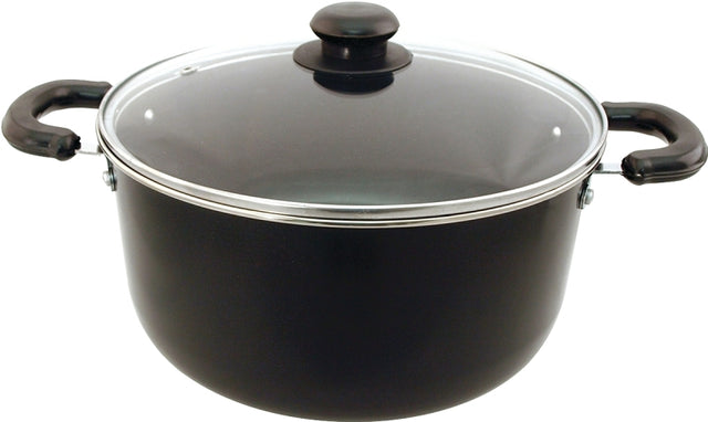Euro-Ware 406 Dutch Oven, 5 qt Capacity, Carbon Steel, Black, Heat-Resistant Handle, Pack of 6