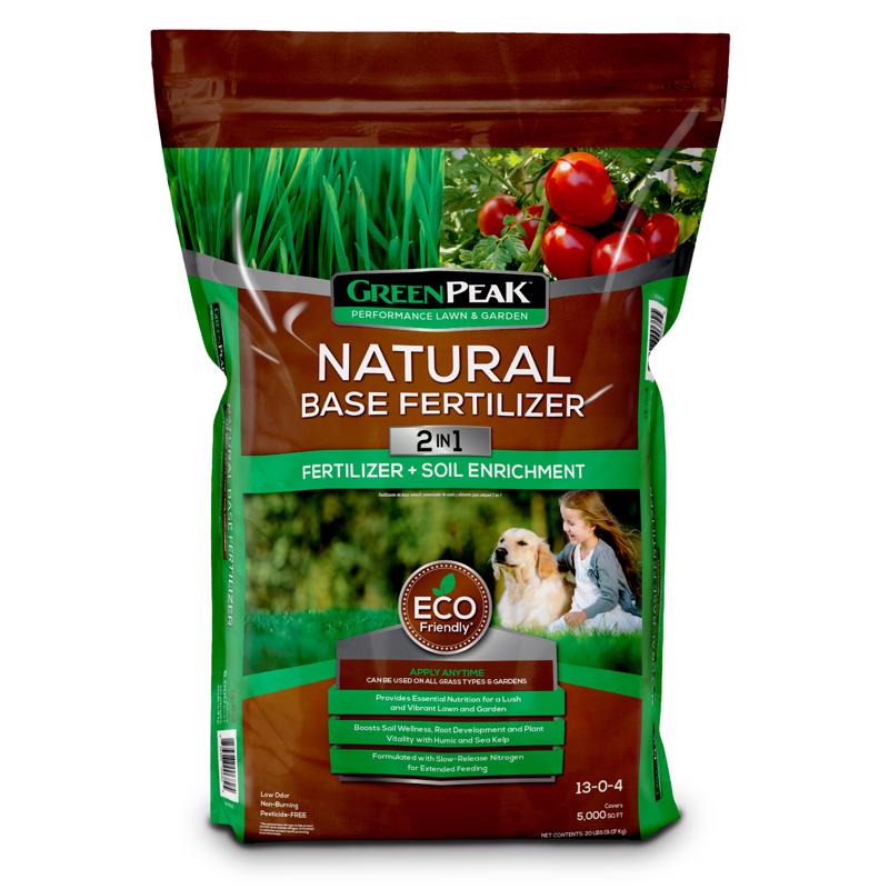 GreenPeak Natural Base All-Purpose Lawn Fertilizer For All Grasses 5000 sq ft
