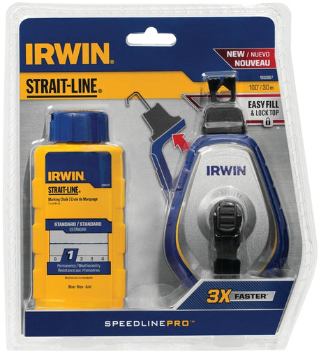 Irwin 1932887 Chalk Reel, 100 ft L Line, 3:1 Gear Ratio