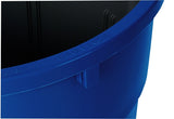 Continental Commercial Huskee 3200-1 Recycling Receptacle, 32 gal, Plastic, Blue, 22 in Dia x 27-3/8 in L Dimensions